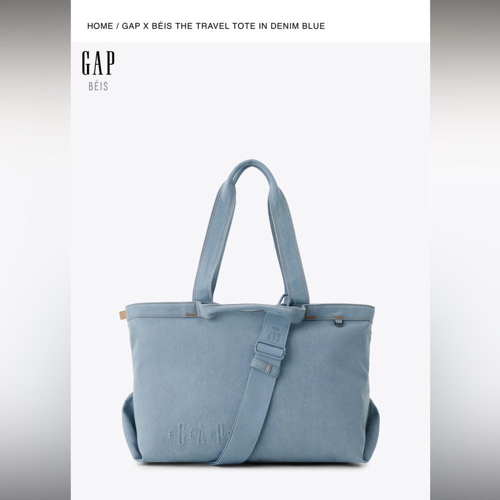 BEIS x GAP NWT Light Blue Jean/ Jeans Tote Bag